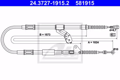 Трос ATE 24.3727-1915.2