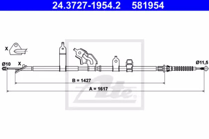 Трос ATE 24.3727-1954.2