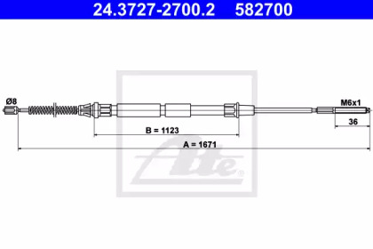 Трос ATE 24.3727-2700.2