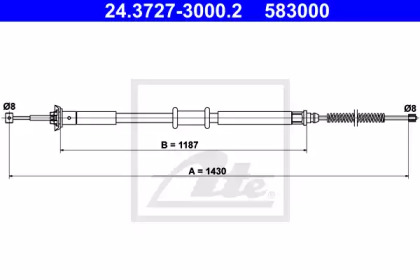 Трос ATE 24.3727-3000.2