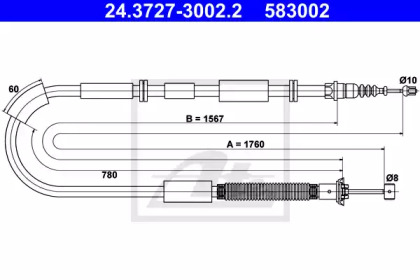 Трос ATE 24.3727-3002.2