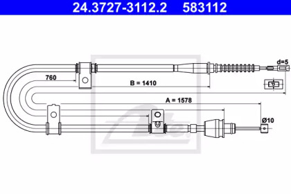 Трос ATE 24.3727-3112.2