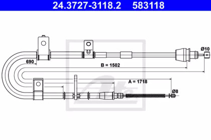 Трос ATE 24.3727-3118.2