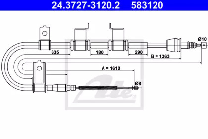 Трос ATE 24.3727-3120.2