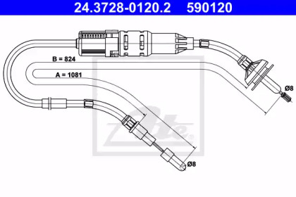 Трос ATE 24.3728-0120.2