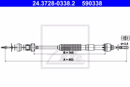 Трос ATE 24.3728-0338.2