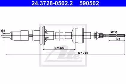 Трос ATE 24.3728-0502.2