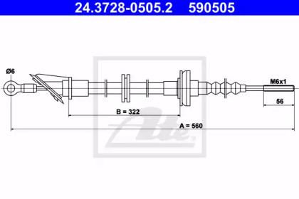 Трос ATE 24.3728-0505.2