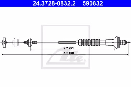 Трос ATE 24.3728-0832.2