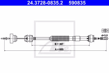 Трос ATE 24.3728-0835.2