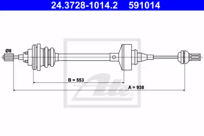 Трос ATE 24.3728-1014.2
