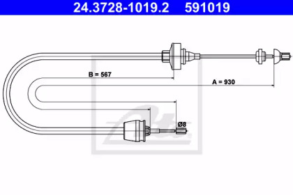 Трос ATE 24.3728-1019.2