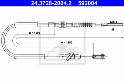 Трос ATE 24.3728-2004.2