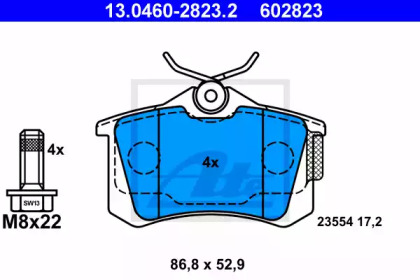 Комплект тормозных колодок ATE 13.0460-2823.2