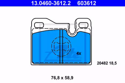 Комплект тормозных колодок ATE 13.0460-3612.2