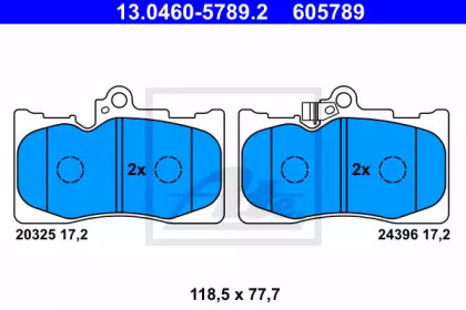 Комплект тормозных колодок ATE 13.0460-5789.2