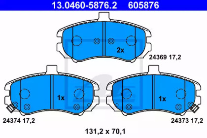 Комплект тормозных колодок ATE 13.0460-5876.2