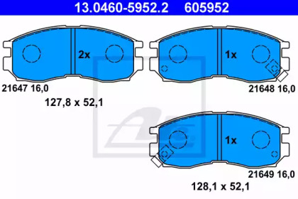 Комплект тормозных колодок ATE 13.0460-5952.2