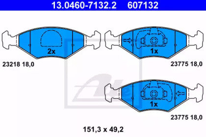 Комплект тормозных колодок ATE 13.0460-7132.2