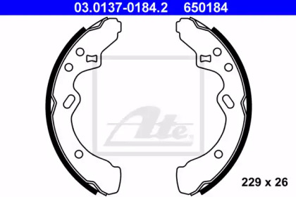 Комлект тормозных накладок ATE 03.0137-0184.2