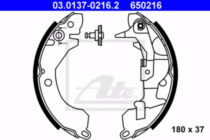 Комлект тормозных накладок ATE 03.0137-0216.2