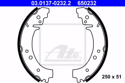 Комлект тормозных накладок ATE 03.0137-0232.2