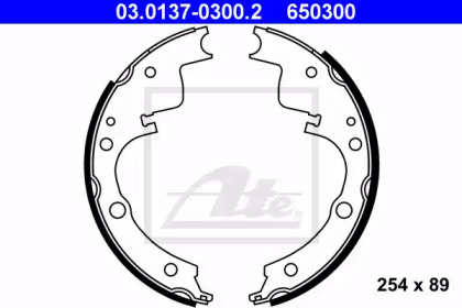 Комлект тормозных накладок ATE 03.0137-0300.2