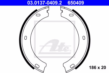 Комлект тормозных накладок ATE 03.0137-0409.2