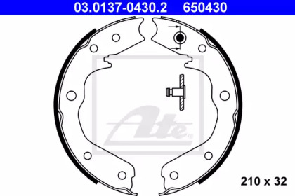 Комлект тормозных накладок ATE 03.0137-0430.2