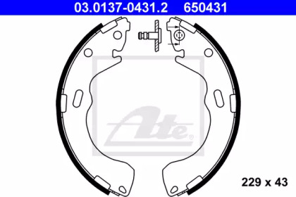 Комлект тормозных накладок ATE 03.0137-0431.2