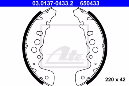 Комлект тормозных накладок ATE 03.0137-0433.2