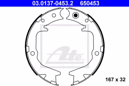 Комлект тормозных накладок ATE 03.0137-0453.2