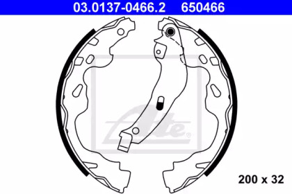 Комлект тормозных накладок ATE 03.0137-0466.2