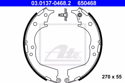 Комлект тормозных накладок ATE 03.0137-0468.2