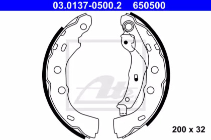 Комлект тормозных накладок ATE 03.0137-0500.2