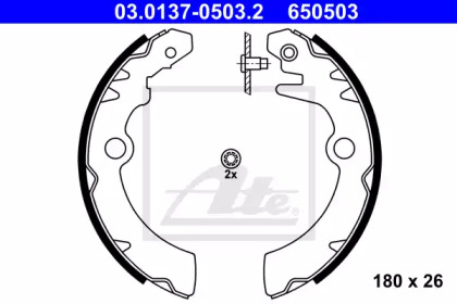 Комлект тормозных накладок ATE 03.0137-0503.2