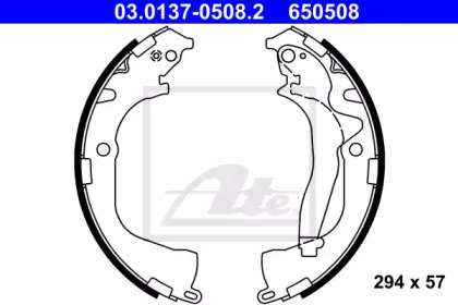 Комлект тормозных накладок ATE 03.0137-0508.2