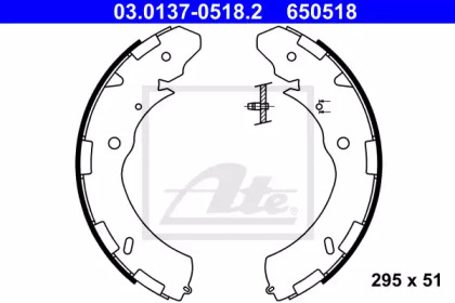 Комлект тормозных накладок ATE 03.0137-0518.2