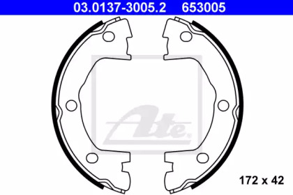 Комлект тормозных накладок ATE 03.0137-3005.2