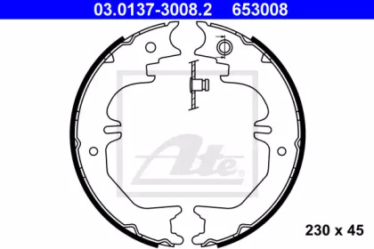 Комлект тормозных накладок ATE 03.0137-3008.2