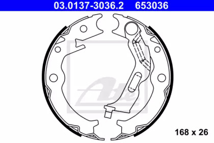 Комлект тормозных накладок ATE 03.0137-3036.2