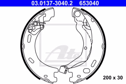 Комлект тормозных накладок ATE 03.0137-3040.2