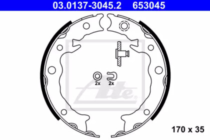 Комлект тормозных накладок ATE 03.0137-3045.2