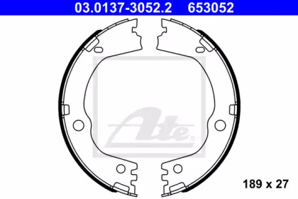 Комлект тормозных накладок ATE 03.0137-3052.2