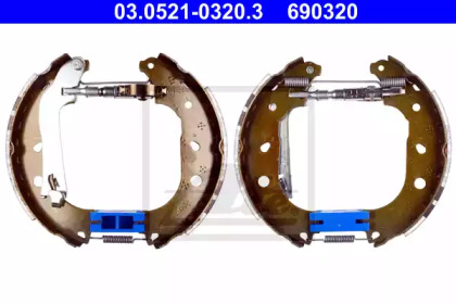 Комлект тормозных накладок ATE 03.0521-0320.3