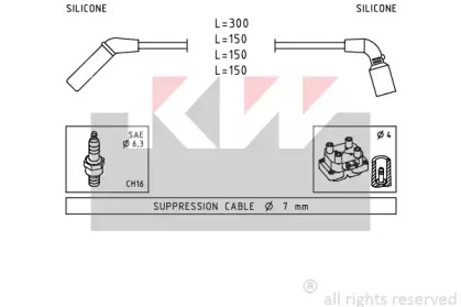 Комплект электропроводки KW 358 006