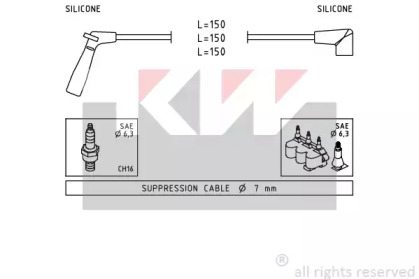 Комплект электропроводки KW 358 007