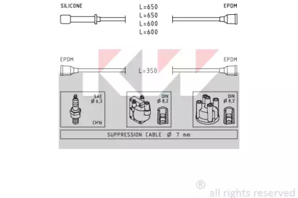 Комплект электропроводки KW 358 020