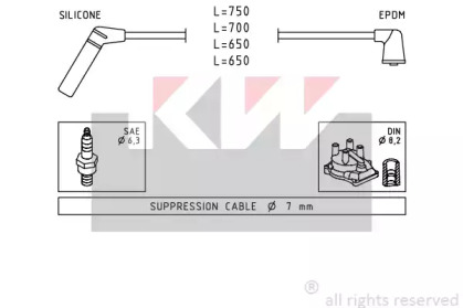 Комплект электропроводки KW 360 420