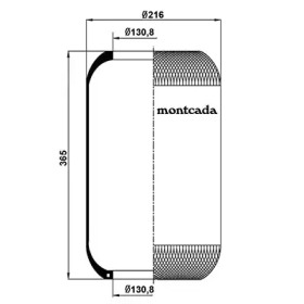 Баллон пневматической рессоры montcada 0161530